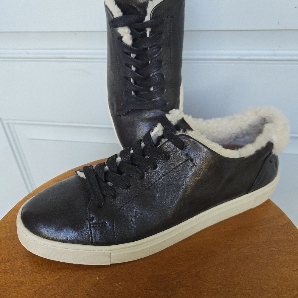 Frye Black Shearling Sneakers - Picture 2 of 11